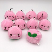 2.4inches Peach plush dolls set(10pcs a set)