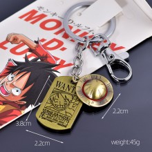 One Piece Luffy 1.5 billion anime alloy key chain/...