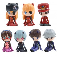 7pcs EVA Ayanami Rei Asuka Langley Soryu anime figures set(OPP bag)