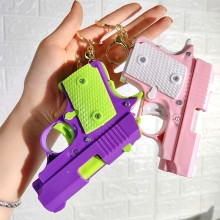 Carrot gun figure doll key chains