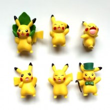 Pokemon Pikachu anime figures set(6pcs a set)(OPP bag)