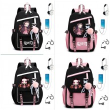 Demon Slayer anime USB backpack bags