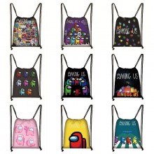 Among Us game drawstring bags backpack