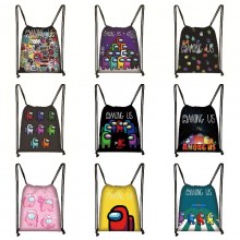 Among Us game drawstring bags backpack