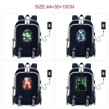 My Hero Academia anime USB charging laptop backpac...