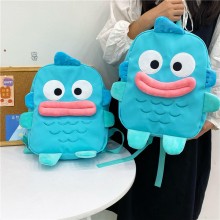 Sanrio Ugly Fish Hangyodon anime plush backpack bag handbag