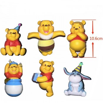 Pooh Bear anime figures set(6pcs a set)(OPP bag)