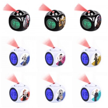 Honkai Impact 3rd game LCD Projection Digital Alarm Clock Projector Temperature