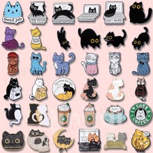 The cute cat alloy brooch pins