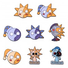 The sun scary face alloy brooch pins