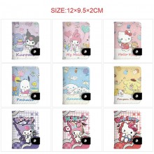 Sanrio Melody kitty Cinnamoroll Kuromi Pochacco anime snap wallet buckle purse