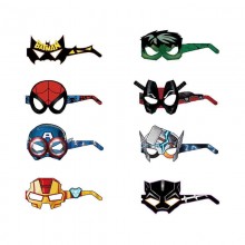 Super Hero Iron Spider-man Super Man Batman cosplay paper glasses set(8pcs a set)