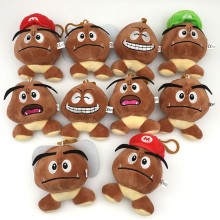 4inches Super Mario Mushroom plush dolls set(10pcs a set)