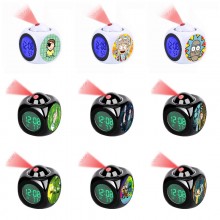 Rick and Morty anime LCD Projection Digital Alarm ...