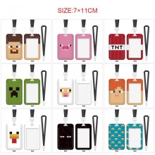 Minecraft game ID cards holders cases lanyard key ...