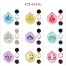 Honkai Star Rail game folding portable comb mirror...