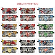 Super Hero Iron Spider Super Man PU zipper pen cas...