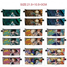 My Hero Academia anime PU zipper pen case pencil b...