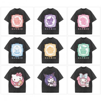 Sanrio Melody kitty Cinnamoroll Kuromi 250g direct injection cotton t-shirts