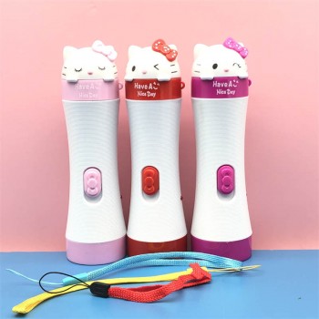 Hello kitty anime USB rechargeable portable LED flashlight
