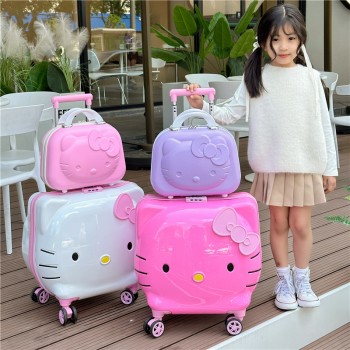 Hello kitty anime suitcase travel trolley luggage case cosmetic bag