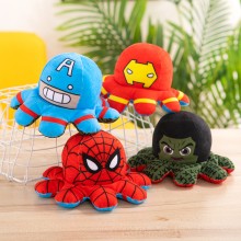 16inches Reversible Octopus Spider-man Iron man Hu...