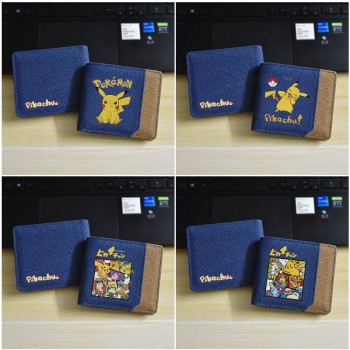 Pokemon anime canvas purse wallets