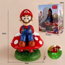 Super Mario sitting mushroom glowing and speaking ...