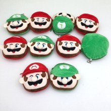 4inches Super Mario plush wallet coin purse set(10...