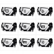 Berserk PU black white color crossbody satchel sho...
