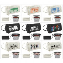 My Hero Academia anime canvas triangle pen bag pen...