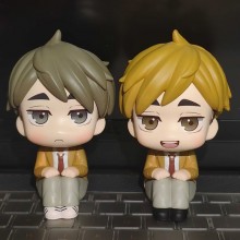 Haikyuu Hinata miya atsumu miya osamu sitting anim...