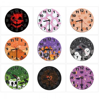 Halloween Pumpkin anime round wall clocks