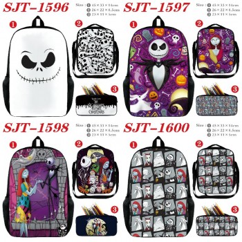 The Nightmare Before Christmas nylon backpack bag shoulder pencil case