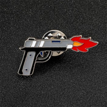 Small gun shots alloy brooch pin