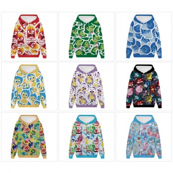 Inside Out anime long sleeve thickened and cashmere hoodie sweater cloth