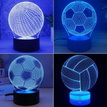 Basketball Football sports Acrylic Figure 3D Lamp ...