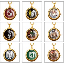 Attack on Titan anime rotating necklace pocket wat...