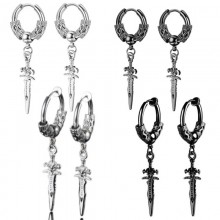 1PCS Punk Vintage Dragon Coil Sword Pendant Drop H...