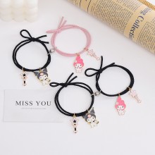 1 Pair Sanrio Kuromi Melody Small Band Hair Rope B...