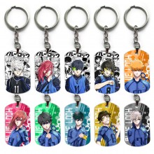 Blue Lock anime alloy two-sided pendant key chain ...