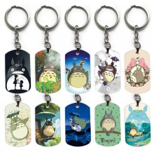 Totoro anime alloy two-sided pendant key chain key...