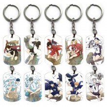 Haikyuu anime alloy two-sided pendant key chain ke...