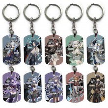 Genshin Impact game alloy two-sided pendant key ch...