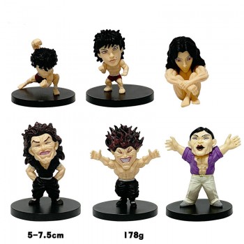 Hanma baki anime figures set(6pcs a set)(OPP bag)