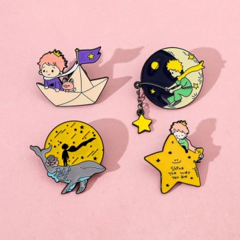 Cute Cartoon Little Prince Star anime alloy brooch pins
