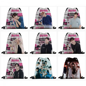 Straykids star nylon drawstring backpack bag