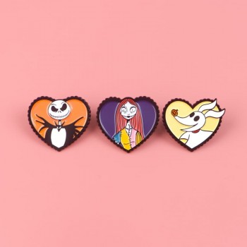 The Nightmare Before Christmas anime alloy love brooch pins