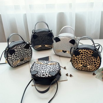 Leopard Cat Small Round Shoulder Crossbody Bag