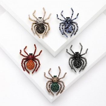 Vintage Rhinestone Spider Alloy Brooches Pins
